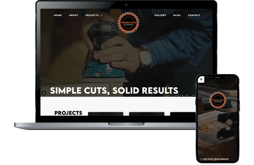 young cuts woodworks web & mobile render